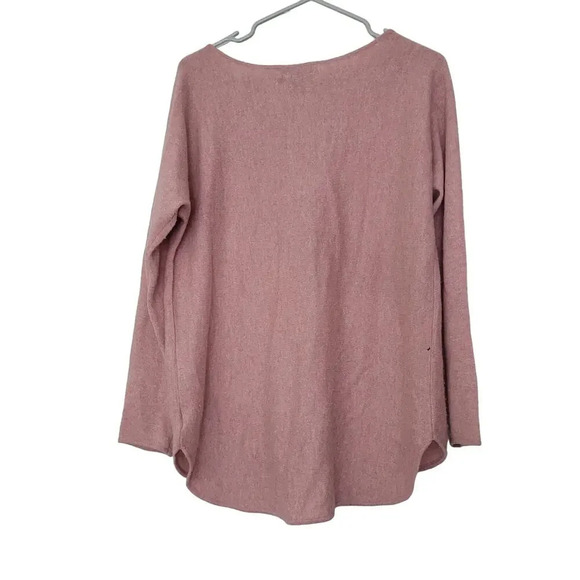 Charter Club Womens Cashmere Sweater M Pink Rose Boatneck Long Sleeve Round Neck - Picture 3 of 5